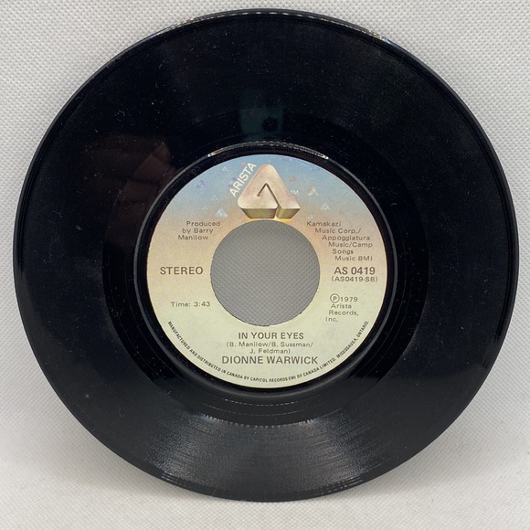 Dionne Warwick In Your Eyes /I’ll Never Love This Way Again Vinyl Record 7” - Picture 6 of 7